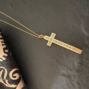 Virgins Saints and Angels Santismo Cross Necklace